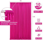 50ft x 10ft Wrinkle Free Hot Pink Wedding Backdrop Curtains for Party Bridal Shower Reception Decorations Hot Pink Fabric Curtain Backdrops Drapes for Photography Baby Shower Birthday Background - Image 5