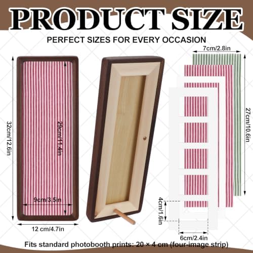 Lineshading 2 Pcs Photo Strip Booth Frames, Stripe,Red,Green - Image 3