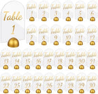 AceOrbit 30 Pack Acrylic Table Numbers 1-30 Gold with Stands,Arch by Unknown