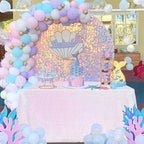 SoarDream Iridescent White Sequin Tablecloth 90"x156" Wedding Table Cloth - Image 4