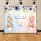 10x8ft Gender Reveal Backdrop Boy or Girl Bear Gender Reveal Party Decorations Pink Or Blue Baby Shower Photography Background Cake Table Banner Studio Photo Booth Props - Image 5