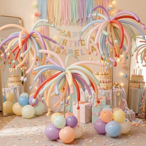 160 Pcs Macaron Balloon Column Stand Kit, 3 Sets Balloon Tower Displays for Birthday, Wedding, Graduation, Bachelor Party Celebration Decorations Supplies - Image 2