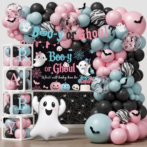 Halloween Gender Reveal Party Decorations,Booy Or Ghoul Gender Reveal Decor by Unknown