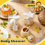 Yinder 18 Pcs Baby Shower Prize for Winners Honey Party Favors 3 oz Ceramic Honey Jars with Dippers Mini Bee Themed Pots with Goodie Boxes for Baby Shower Wedding Favors Bee Themed Party Gifts - Image 3