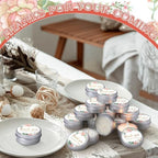 MTLEE 50 Pcs Pink Floral Wedding Candles Gift Favors for Guests 1 Oz - Image 2