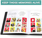 PBF (1 Pack) Photo Booth Album, Guest Book with 2x6 Clear Picture Inserts, Black Cover with Plastic Sleeves & White Pages, Scrapbook Album for Photo Strips, Memory Book, Wedding, and Baby Showers - Image 3