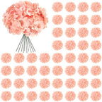 Auihiay 64Pcs Hydrangea Artificial Flowers, Silk Hydrangeas Decor by Auihiay