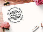 Custom Self Inking Return Address Stamp, Round Circle - Image 2