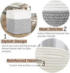 COMFY-HOMI 3PACK Cotton Rope Square Basket with Handles for Shelves|Dog Toy Bin and Storage|Baby Gift|Shoe Organizer|New 11" x 11" x 11" for Living Room - Image 4