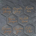 50 Pcs Clear Acrylic Table Place Cards with Stands Wedding Seating Name Tags DIY Decor - Image 3