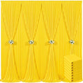 40ft x 10ft Yellow Backdrop Curtain for Parties Yellow Wrinkle Free Backdrop Drapes Panels for Birthday Party Baby Shower Wedding Photo Photography Polyester Fabric Background Decoration by Suppromo