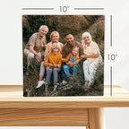 Buy4Wall Personalized Desktop Photo Panel Print with Easel - Custom Picture Gifts for Family and Pet Portraits - Square Shape Tabletop Picture Frame Customized Photo Print - 10x10 inches - Image 2