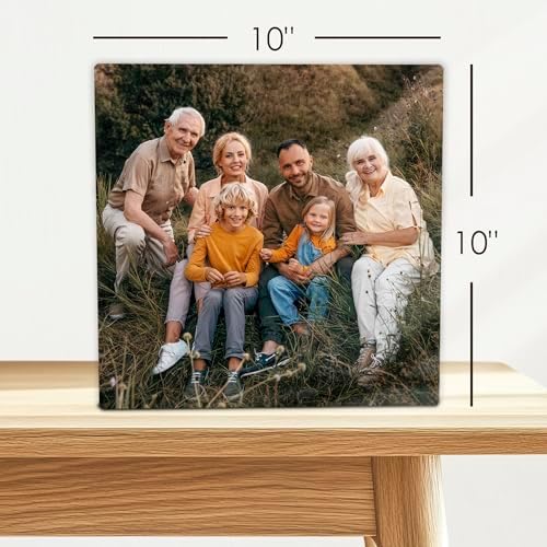 Buy4Wall Personalized Desktop Photo Panel Print with Easel - Custom Picture Gifts for Family and Pet Portraits - Square Shape Tabletop Picture Frame Customized Photo Print - 10x10 inches - Image 2