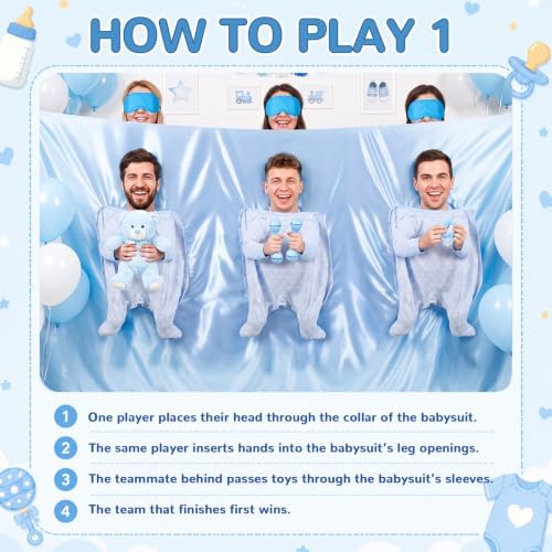 Mindsoft Baby Shower Games Party Favors Feed Me Baby Shower Games, Blue - Image 3