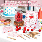 162 Pcs Cherry Theme Baby Shower Games Guess Guess How Many Are in the Jar - Image 4