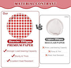 Vyntra 350-Pc Red Gingham Paper Plates and Napkins Party Supplies - Image 2