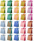 Vitalizart Striped Paper Gift Bags With Ribbon Handles Small Bulk Pack by Vitalizart