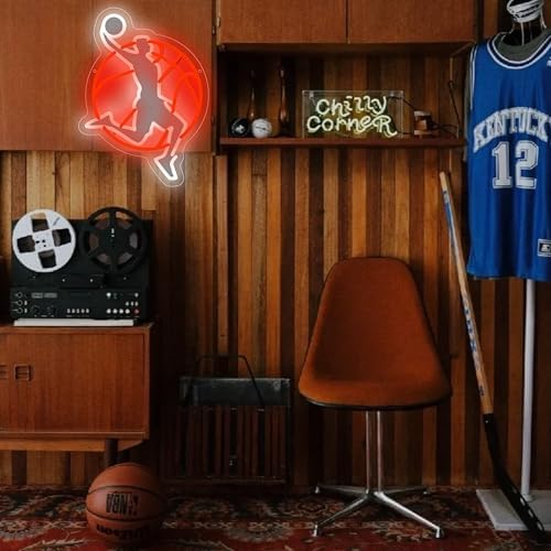 Basketball Neon Sign, USB Powered LED Light for Sports Room Decor - Image 5