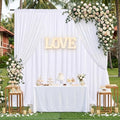 White Backdrop Curtains 20ftx10ft Wedding Polyester Photo Drapes by SoarDream