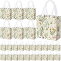 Lingvee 50 Pcs Wildflower Gift Bags Bulk, Floral Tote with Handles by Lingvee