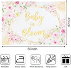 Baby in Bloom Decorations includ “Baby in Bloom” Letter Sign, Pink Sage Green Balloon Garland Arch Kit, Baby Boxes with Letters, Backdrop - Image 6
