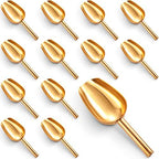 Roshtia 12 Pcs Gold Ice Scoops, Candy Scoops for Buffet Jars, 5 oz by Roshtia