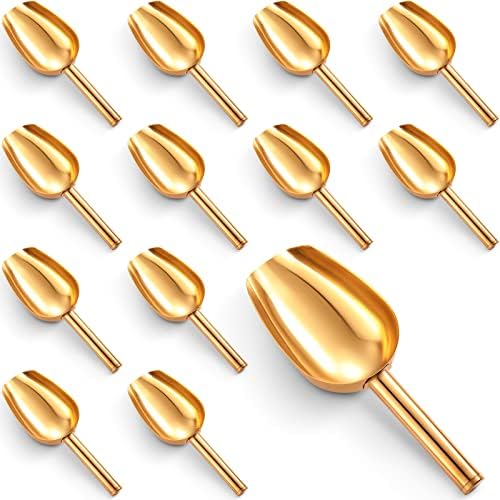 Roshtia 12 Pcs Gold Ice Scoops, Candy Scoops for Buffet Jars, 5 oz by Roshtia