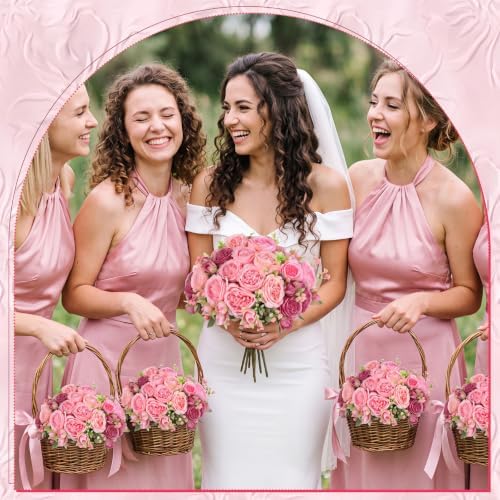 Geosar 36 Bundles Artificial Peonies Flowers,Rose, Light Pink, Dusty Pink - Image 5