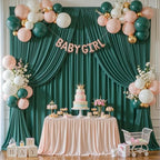 20x10ft Hunter Green Backdrop Curtains for Wedding Parties Wrinkle Free Green Curtains Photo Backdrop Drapes for Photography Birthday Baby Shower Soft Fabric Party Backgournd for Photoshoot - Image 7