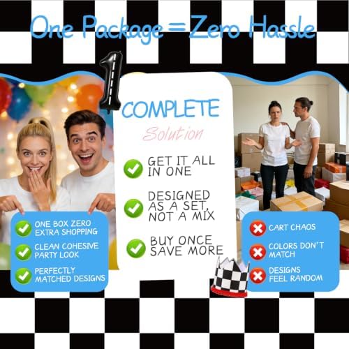 268pcs If You Ain't First You're Last Birthday, All-in-1 Set for 25 Guests - Image 6