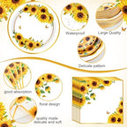 Funnymoom 400 Pcs Sunflower Party Supplies for 50 Guests - Image 3
