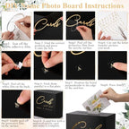 Ripeng Acrylic Black Wedding Card Box with Lock, Wedding Reception Decor - Image 3