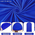 7.2FT Royal Blue Arch Backdrop Cover - Polyester Fitted Wedding Arch Stand Covers Round Top Chiara Arch Backdrop Cover for Birthday Party Banquet Photo Background Decoration - Image 4