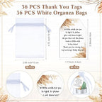 Mtlee 36 Sets Baby Shower Favors for Guest, Succulent Candle Bulk, Boho - Image 4