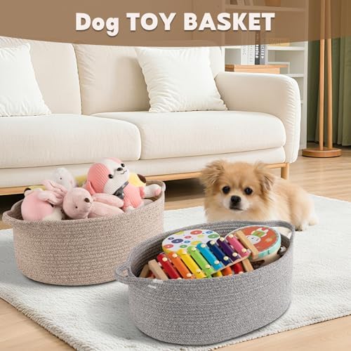 OIAHOMY Large Gift Basket Empty 17" x 12.6" x 7", Storage Basket with Gift Bag, Ribbon and Glitter Tulle for DIY Anytime, Toy Storage for Kids, Dogs with Handles in A Stylish Design - Pink - Image 6