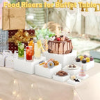 8 Pcs Acrylic Buffet Risers, Table Food Display Stands for Dessert Cupcake - Image 2