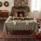Eternal Beauty Green Plaid Ruffle Tablecloth 60x102 in - Image 4