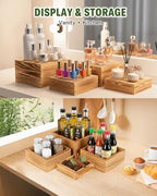 8 Pack Wooden Buffet Risers for Food Display, 8 Mini Sign - Image 5