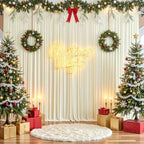 30x12 ft Ivory Backdrop Curtains for Weddings Parties, Birthdays and Photos - Image 4