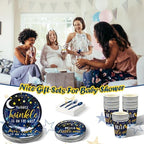 Dandat 350 Pcs Baby Shower Set, Twinkle Twinkle Little Star, Navy Blue - Image 6