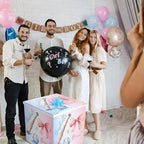 AmazingSpark 28in Giant Gender Reveal Gift Box Kit, Baseballs or Bows - Image 4