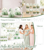 138Pcs Sage Green Baby Shower, Oh Baby Balloon Garland Arch Kit - Image 5