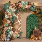 Foilswirl 34 Pcs Jungle Party Decor 4ft 5ft 6ft Safari Arch Backdrop Cover - Image 2