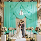 20ft×15ft Mint Green Backdrop Curtain for Wedding Parties - Image 4