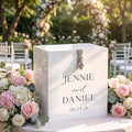 Novabright 10" Wedding Acrylic Card Box, White, Elegant Style by Unknown