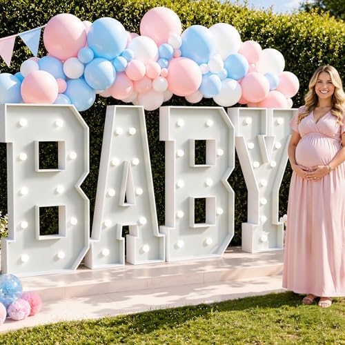 Imprsv Baby Letters For Baby Shower 4FT Marquee Letters Light Up Decoration - Image 2