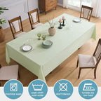 VidaFete 6 Pack 90 * 132inch Sagegreen Rectangle Tablecloth for 6ft Tables - Image 4