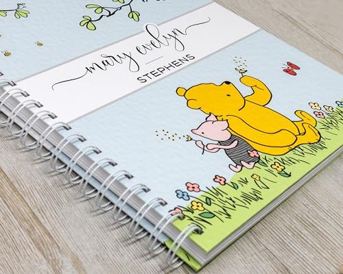 Personalized Baby Memory Book - Hardcover First Year Album Customized with Baby’s Name - Prompted Baby Journal (Pooh & Piglet) - Image 2