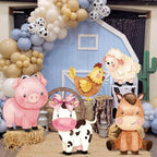 Eaasty 5 Pcs Farm Animal Party Decorations, 16-24 Inch Farm Animal Cutouts - Image 6
