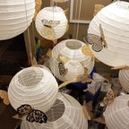 40 Pack 6" 8" 10" 12" Chinese Lanterns, Elegant White Paper Lanterns, Round Paper Lanterns for Party Decorations, Weddings, Birthdays.by IHDYPPEW - Image 5